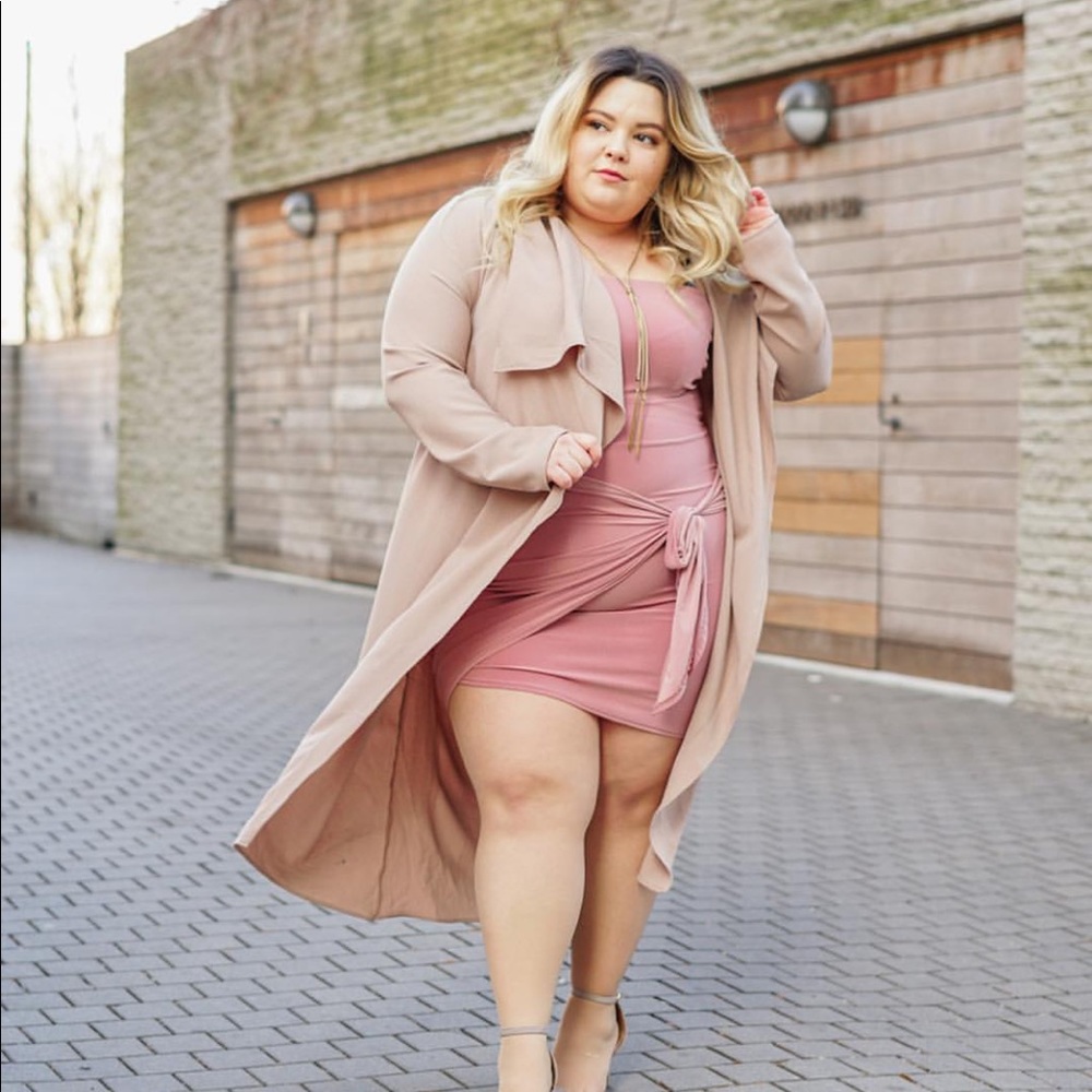 Light Pink Wrap Mini Dress